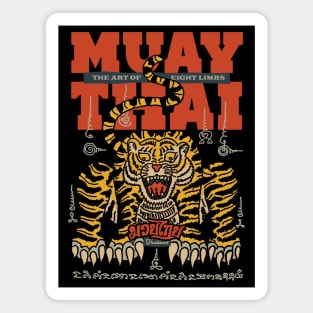 Muay Thai Kickboxing Tiger Tattoo Magnet